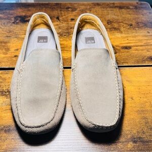 Johnston & Murphy Gray & Beige Suede Loafers 59-11879